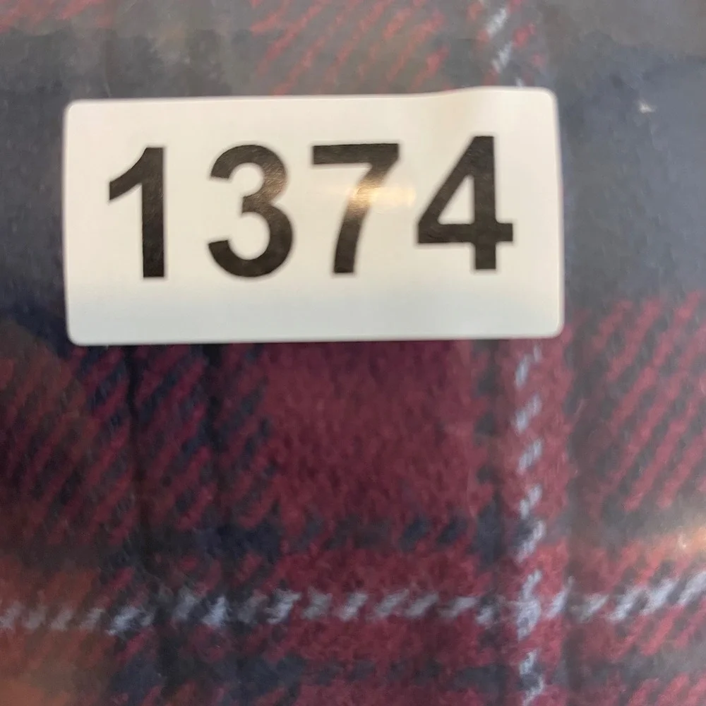 Orvis Shacket Mens XL Red Blue Plaid Fleece Lined Heavyweight Flannel 1312517